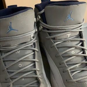 Men’s Jordan Retro 12 Grey/University Blue Size 10